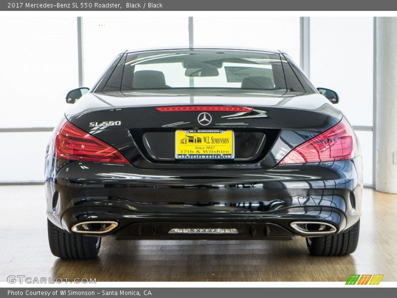 Black / Black 2017 Mercedes-Benz SL 550 Roadster