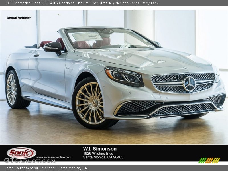 Iridium Silver Metallic / designo Bengal Red/Black 2017 Mercedes-Benz S 65 AMG Cabriolet