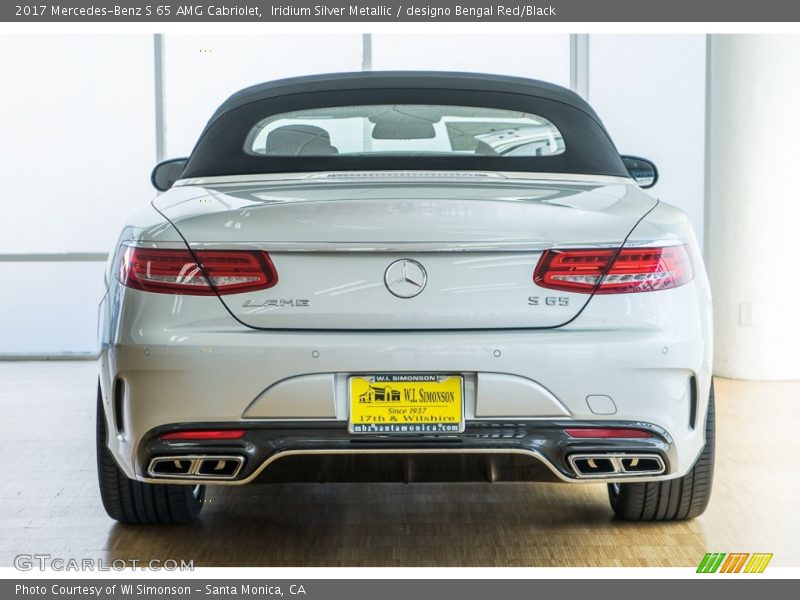 Iridium Silver Metallic / designo Bengal Red/Black 2017 Mercedes-Benz S 65 AMG Cabriolet