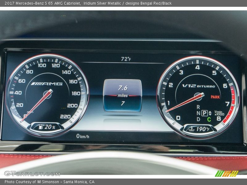  2017 S 65 AMG Cabriolet 65 AMG Cabriolet Gauges