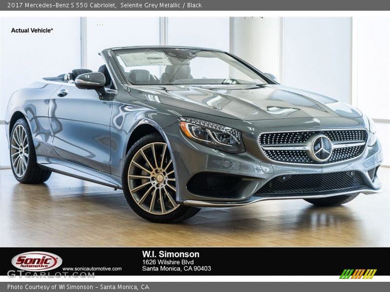 Selenite Grey Metallic / Black 2017 Mercedes-Benz S 550 Cabriolet