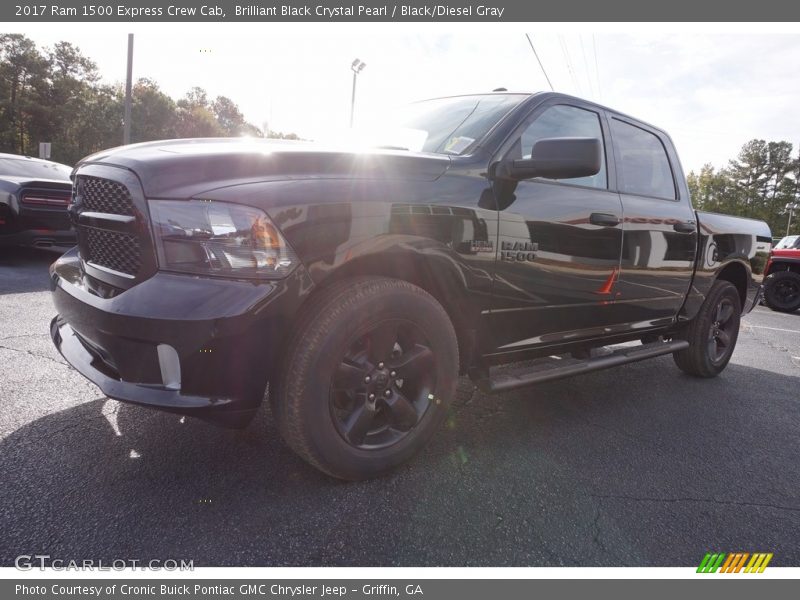 Brilliant Black Crystal Pearl / Black/Diesel Gray 2017 Ram 1500 Express Crew Cab