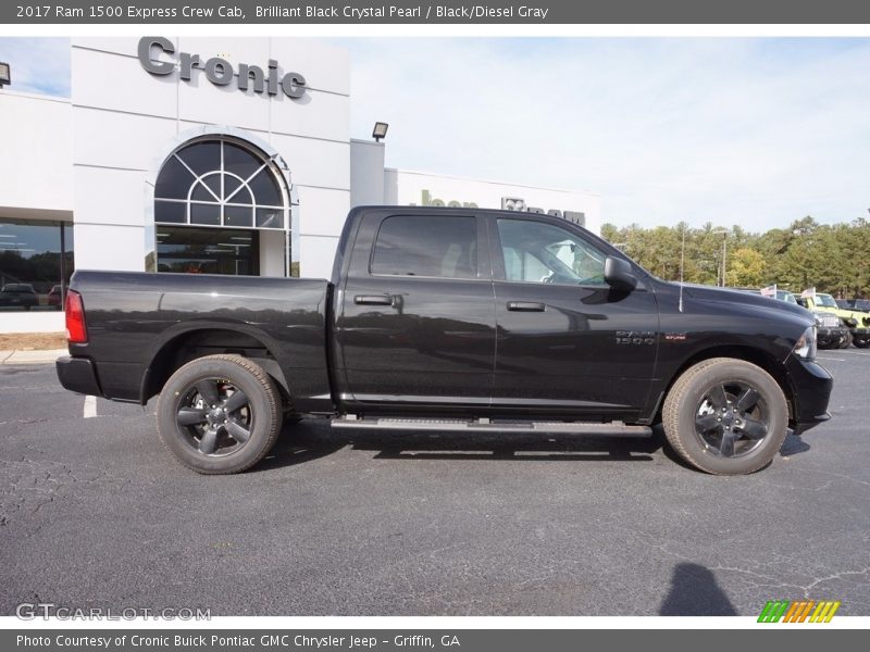 Brilliant Black Crystal Pearl / Black/Diesel Gray 2017 Ram 1500 Express Crew Cab