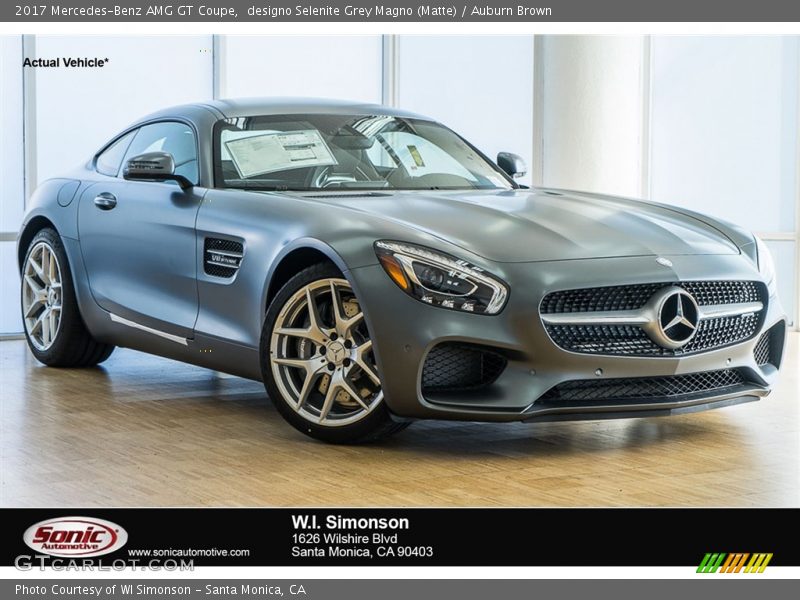 designo Selenite Grey Magno (Matte) / Auburn Brown 2017 Mercedes-Benz AMG GT Coupe