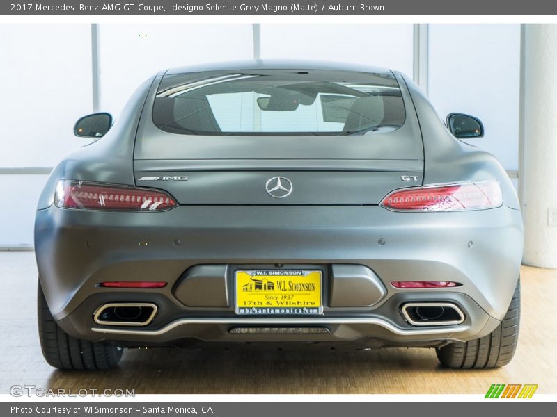 designo Selenite Grey Magno (Matte) / Auburn Brown 2017 Mercedes-Benz AMG GT Coupe