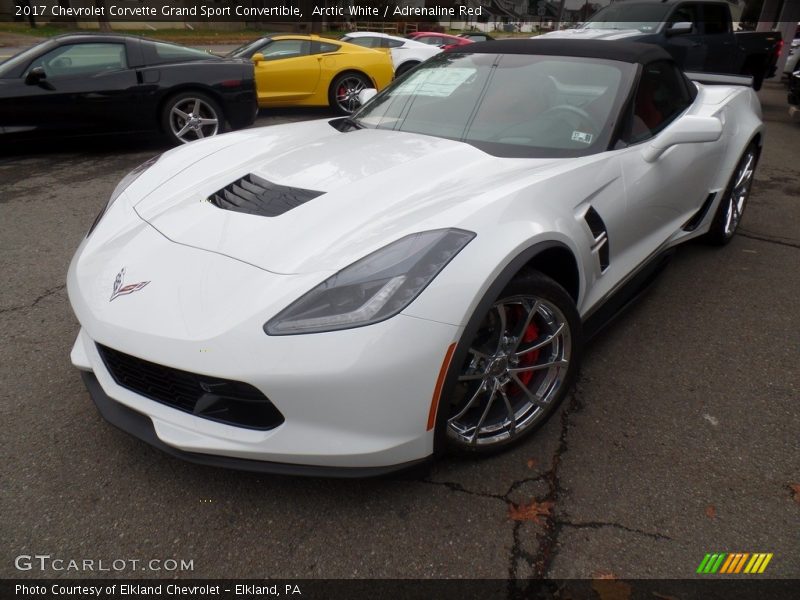 Arctic White / Adrenaline Red 2017 Chevrolet Corvette Grand Sport Convertible