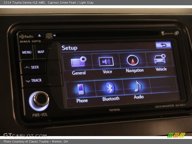 Cypress Green Pearl / Light Gray 2014 Toyota Sienna XLE AWD