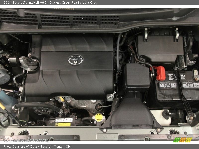 Cypress Green Pearl / Light Gray 2014 Toyota Sienna XLE AWD