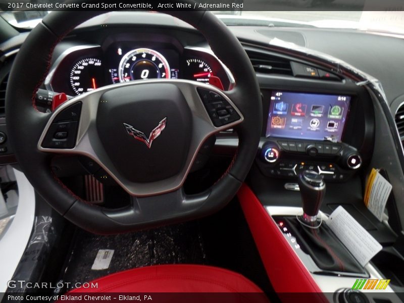 Arctic White / Adrenaline Red 2017 Chevrolet Corvette Grand Sport Convertible