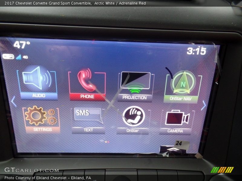 Arctic White / Adrenaline Red 2017 Chevrolet Corvette Grand Sport Convertible