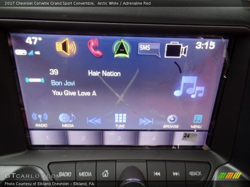 Arctic White / Adrenaline Red 2017 Chevrolet Corvette Grand Sport Convertible