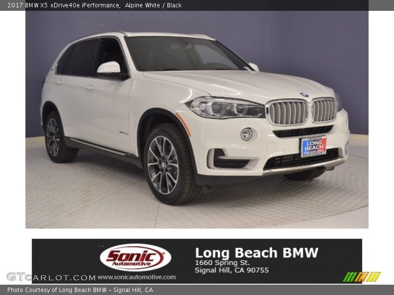 Alpine White / Black 2017 BMW X5 xDrive40e iPerformance