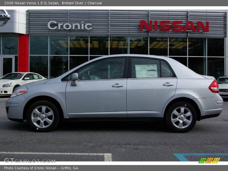 Brilliant Silver / Charcoal 2008 Nissan Versa 1.8 SL Sedan