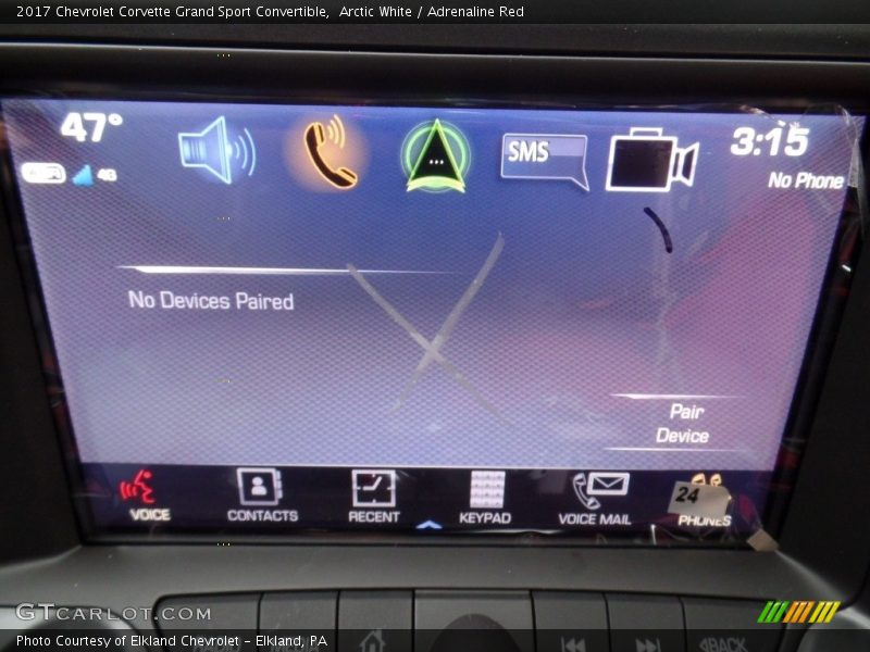 Arctic White / Adrenaline Red 2017 Chevrolet Corvette Grand Sport Convertible
