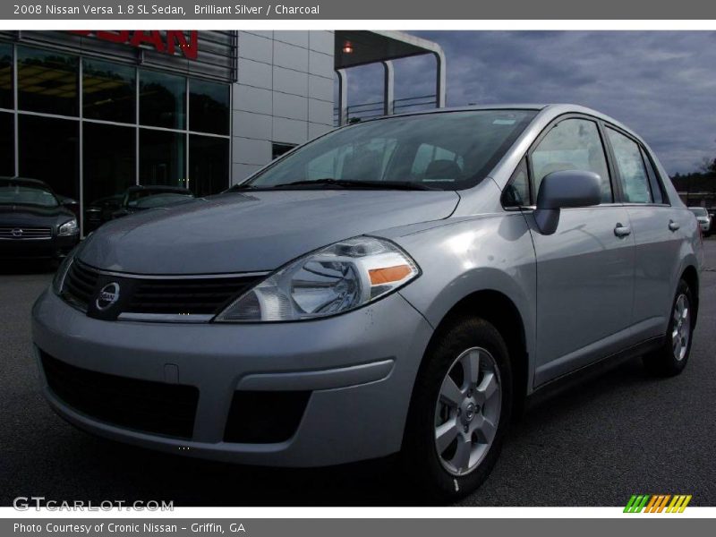 Brilliant Silver / Charcoal 2008 Nissan Versa 1.8 SL Sedan