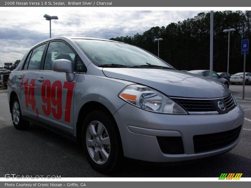 Brilliant Silver / Charcoal 2008 Nissan Versa 1.8 SL Sedan
