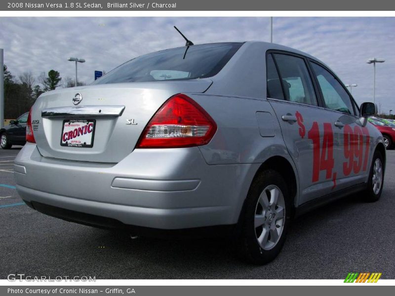 Brilliant Silver / Charcoal 2008 Nissan Versa 1.8 SL Sedan