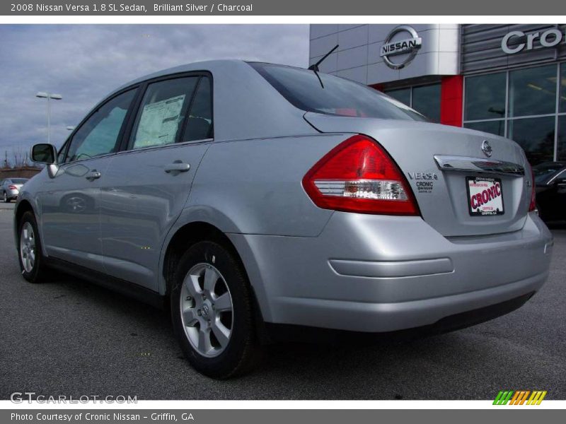 Brilliant Silver / Charcoal 2008 Nissan Versa 1.8 SL Sedan