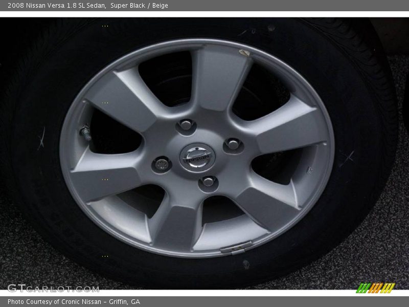 Super Black / Beige 2008 Nissan Versa 1.8 SL Sedan
