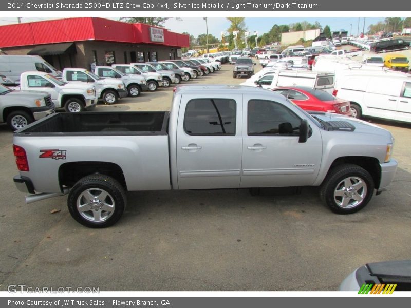 Silver Ice Metallic / Light Titanium/Dark Titanium 2014 Chevrolet Silverado 2500HD LTZ Crew Cab 4x4