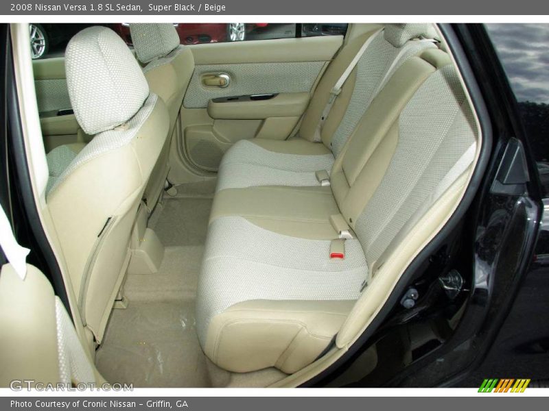 Super Black / Beige 2008 Nissan Versa 1.8 SL Sedan