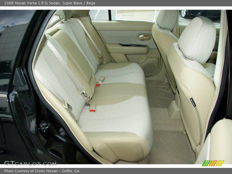 Super Black / Beige 2008 Nissan Versa 1.8 SL Sedan