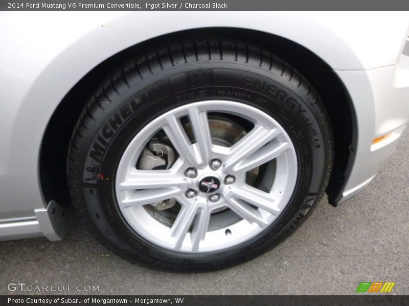 Ingot Silver / Charcoal Black 2014 Ford Mustang V6 Premium Convertible