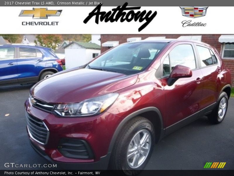 Crimson Metallic / Jet Black 2017 Chevrolet Trax LS AWD