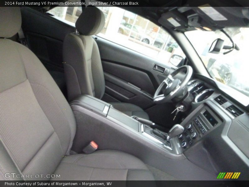 Ingot Silver / Charcoal Black 2014 Ford Mustang V6 Premium Convertible
