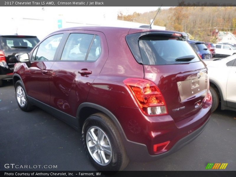 Crimson Metallic / Jet Black 2017 Chevrolet Trax LS AWD