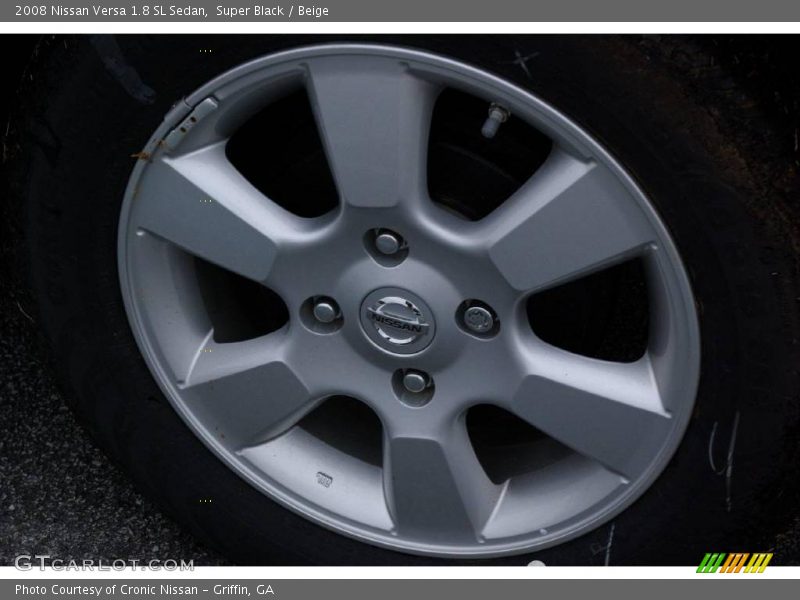 Super Black / Beige 2008 Nissan Versa 1.8 SL Sedan