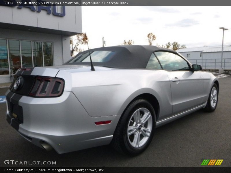 Ingot Silver / Charcoal Black 2014 Ford Mustang V6 Premium Convertible