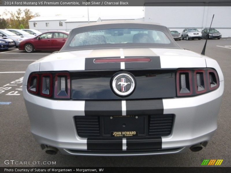 Ingot Silver / Charcoal Black 2014 Ford Mustang V6 Premium Convertible