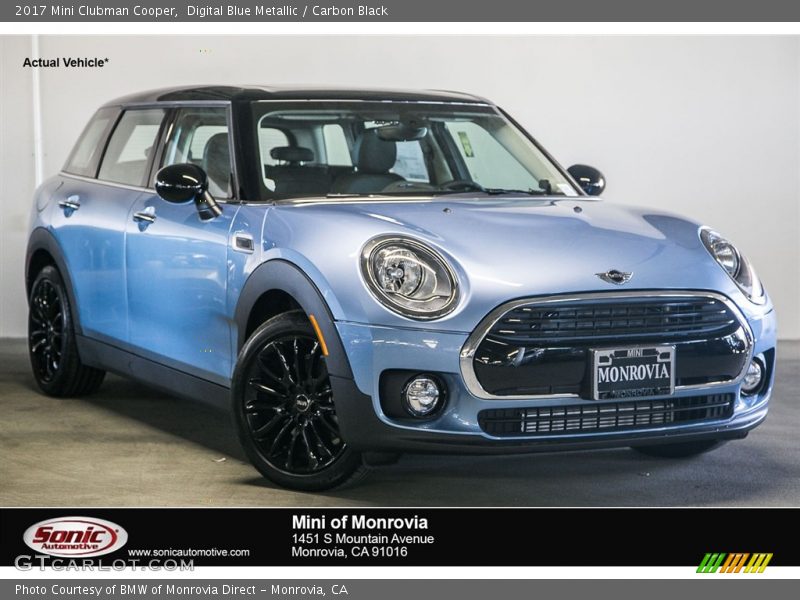 Digital Blue Metallic / Carbon Black 2017 Mini Clubman Cooper