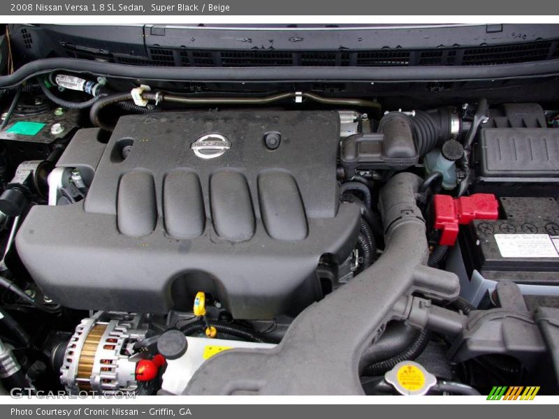 Super Black / Beige 2008 Nissan Versa 1.8 SL Sedan