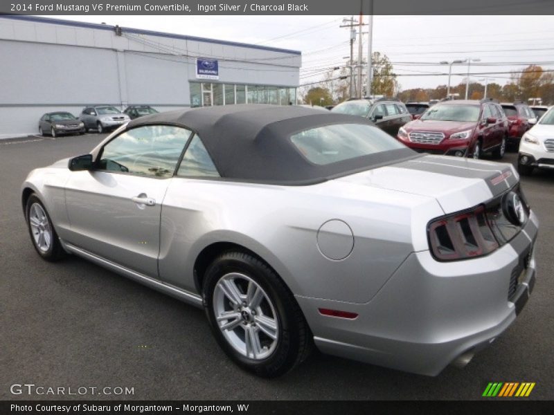 Ingot Silver / Charcoal Black 2014 Ford Mustang V6 Premium Convertible