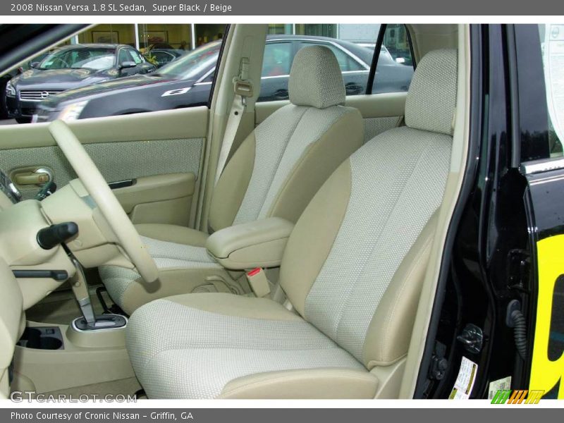 Super Black / Beige 2008 Nissan Versa 1.8 SL Sedan