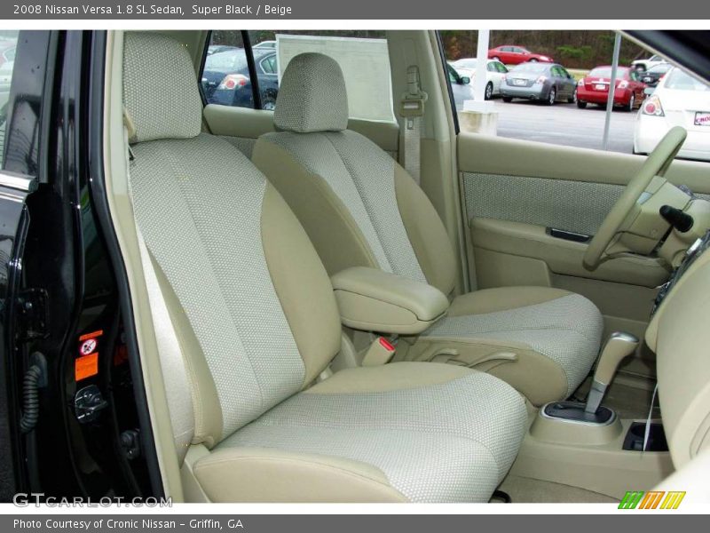 Super Black / Beige 2008 Nissan Versa 1.8 SL Sedan