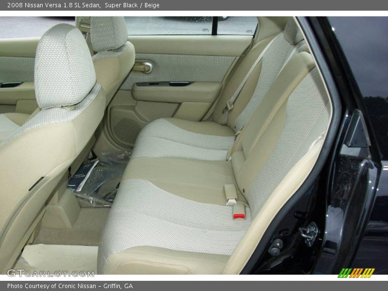 Super Black / Beige 2008 Nissan Versa 1.8 SL Sedan
