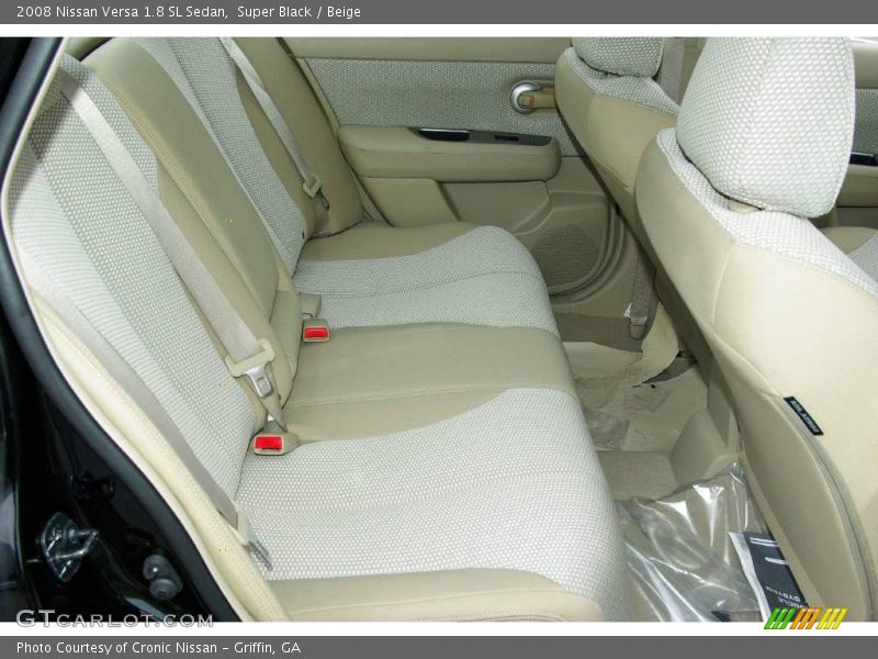 Super Black / Beige 2008 Nissan Versa 1.8 SL Sedan