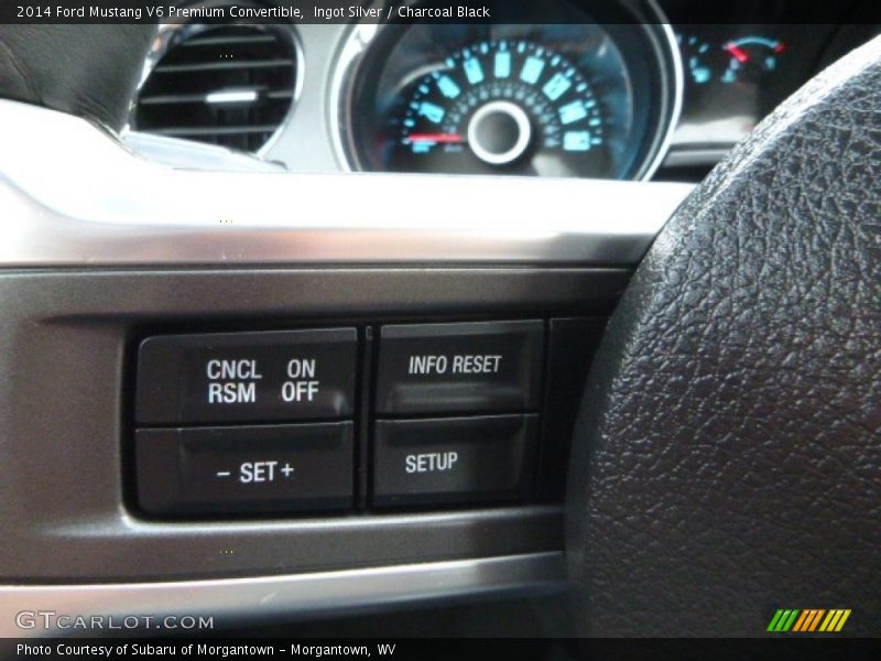 Ingot Silver / Charcoal Black 2014 Ford Mustang V6 Premium Convertible