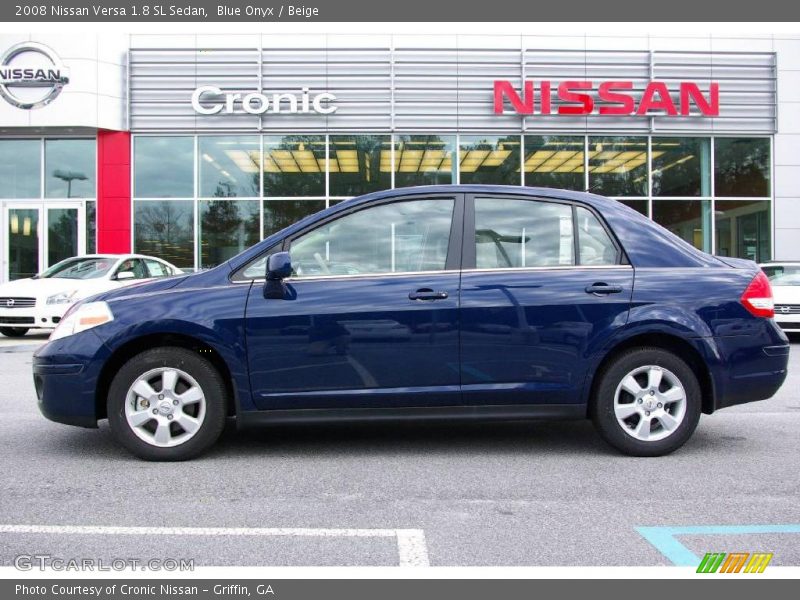 Blue Onyx / Beige 2008 Nissan Versa 1.8 SL Sedan