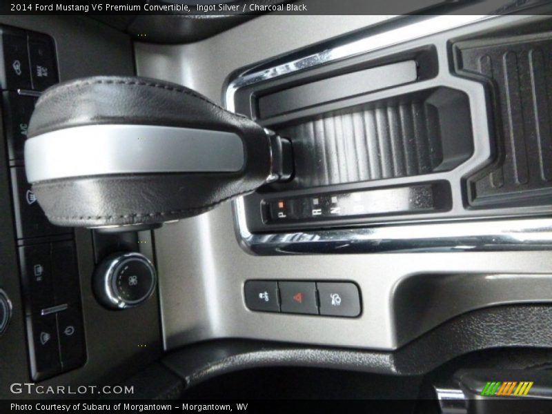 Ingot Silver / Charcoal Black 2014 Ford Mustang V6 Premium Convertible