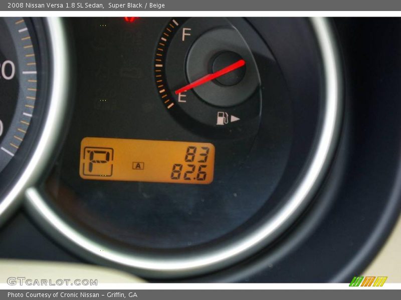 Super Black / Beige 2008 Nissan Versa 1.8 SL Sedan