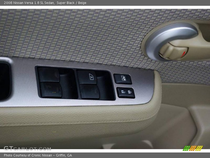 Super Black / Beige 2008 Nissan Versa 1.8 SL Sedan