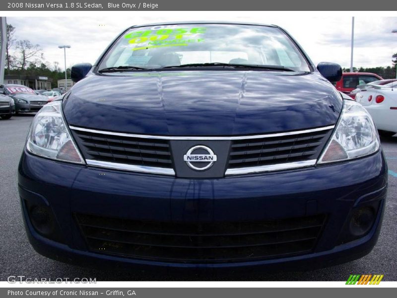 Blue Onyx / Beige 2008 Nissan Versa 1.8 SL Sedan