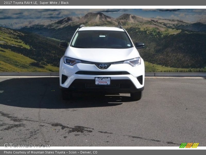 Super White / Black 2017 Toyota RAV4 LE