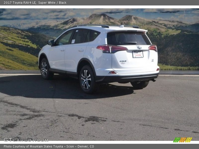 Super White / Black 2017 Toyota RAV4 LE