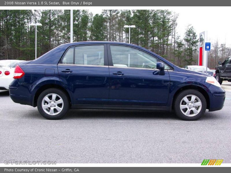 Blue Onyx / Beige 2008 Nissan Versa 1.8 SL Sedan