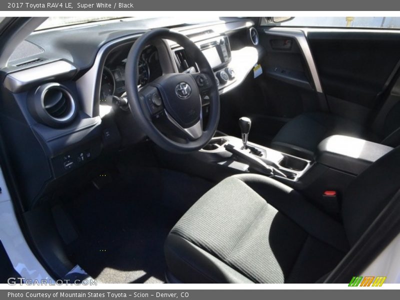 Super White / Black 2017 Toyota RAV4 LE